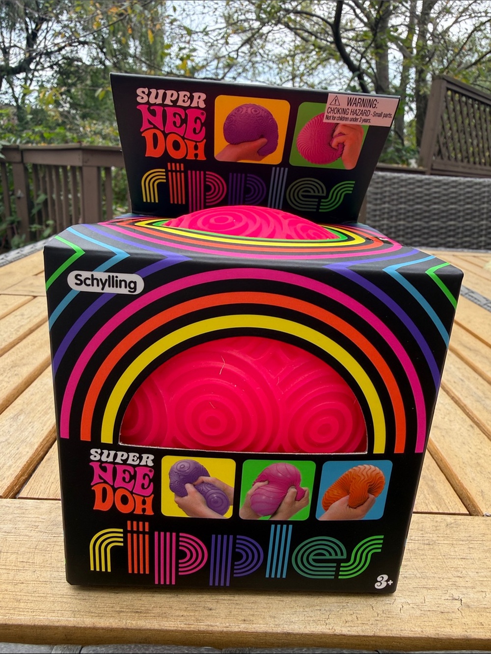 Super NeeDoh Rippples Pink Sensory Squeeze Toy